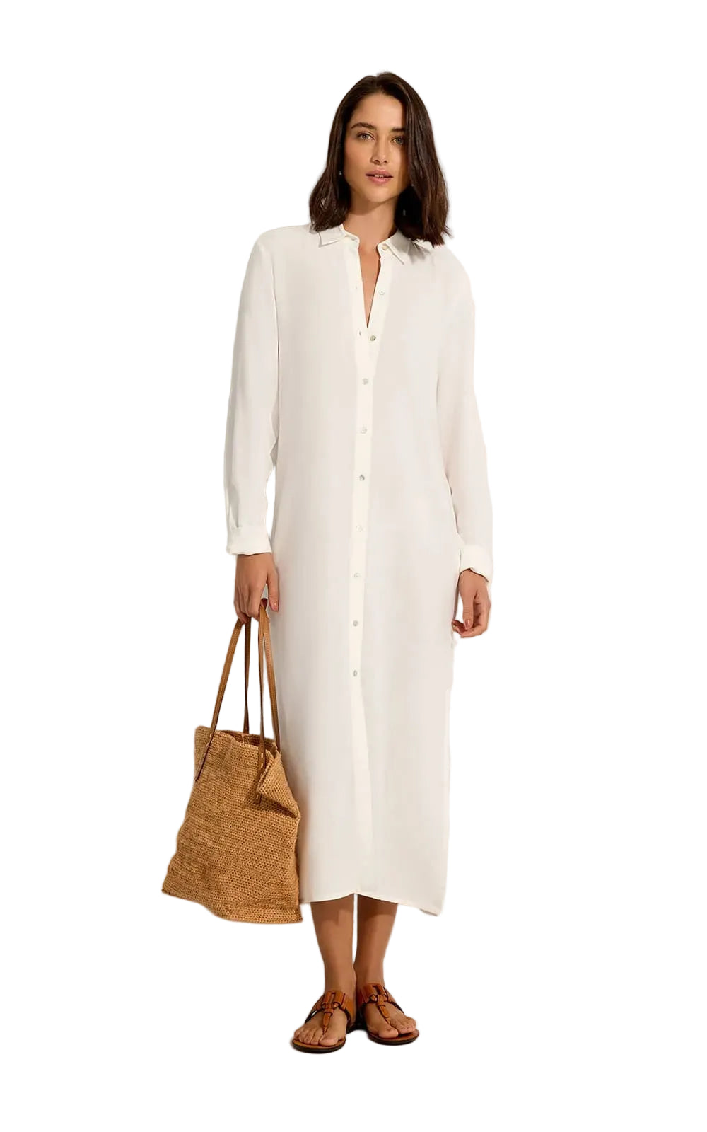 Vestido Largo Chemisier
