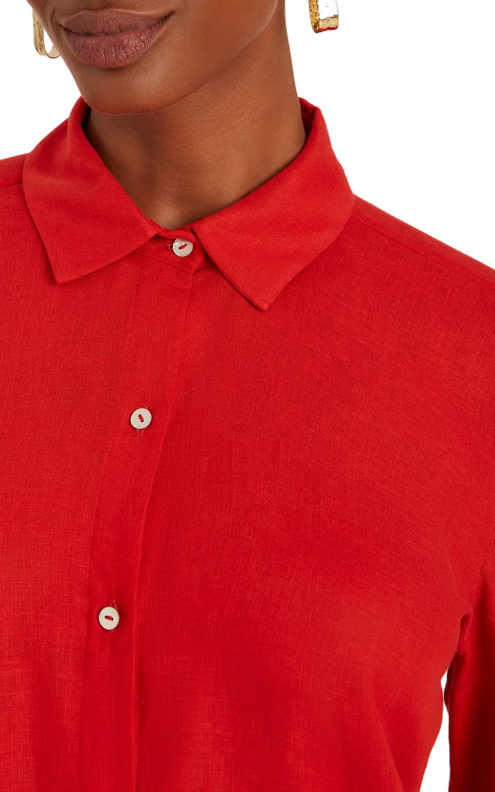 Vestido Camisa Bajo Curvo Paprika