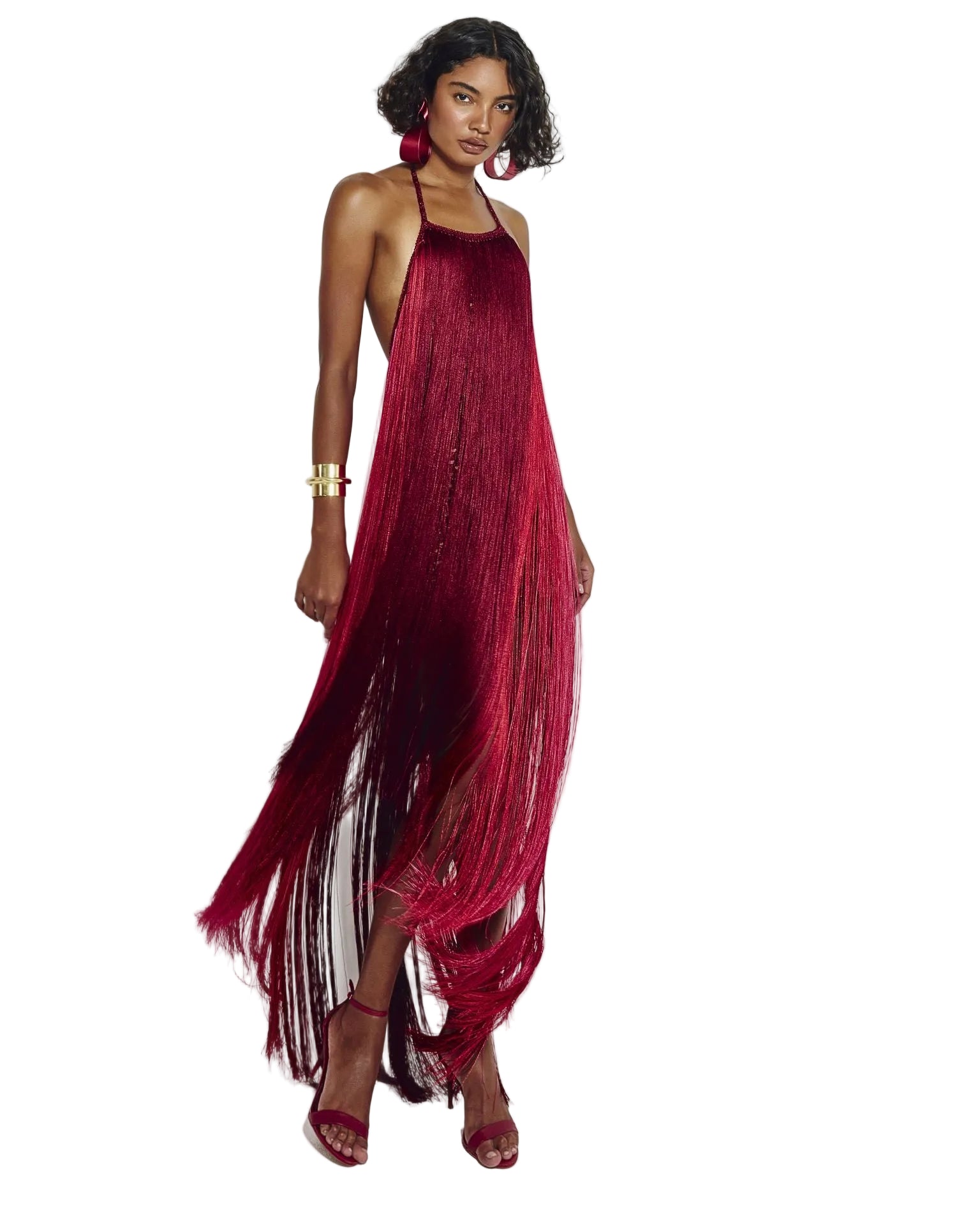 Vestido Uyuni Rosa Rojo Oscuro