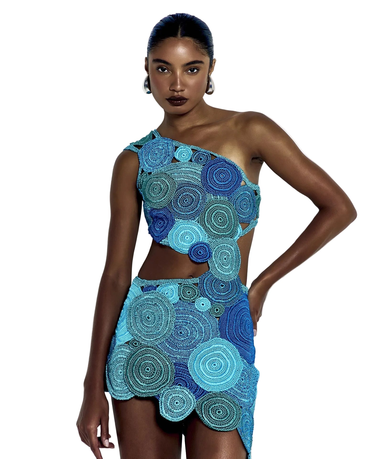 Vestido Arpoador Tons Of Blue