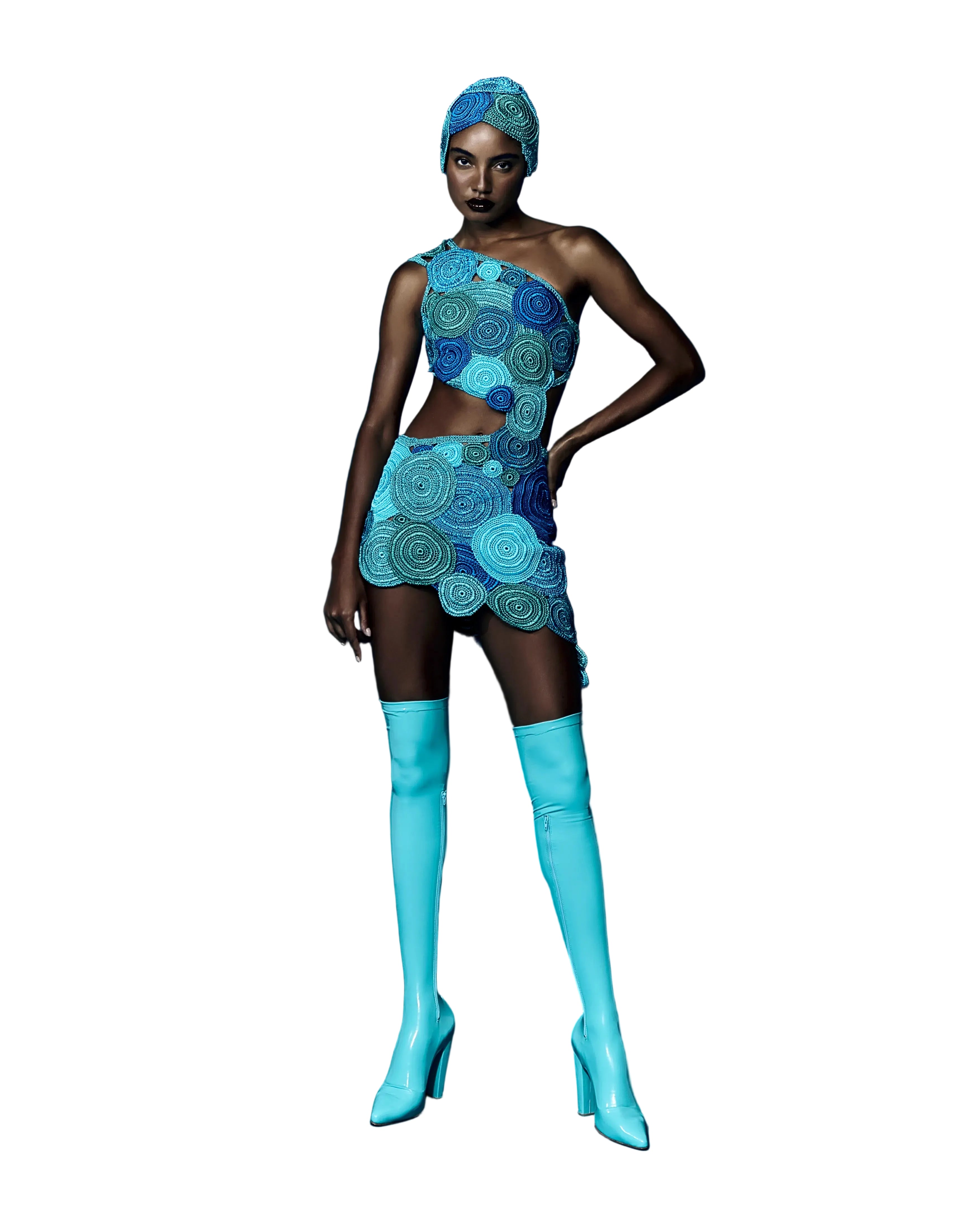 Vestido Arpoador Tons Of Blue