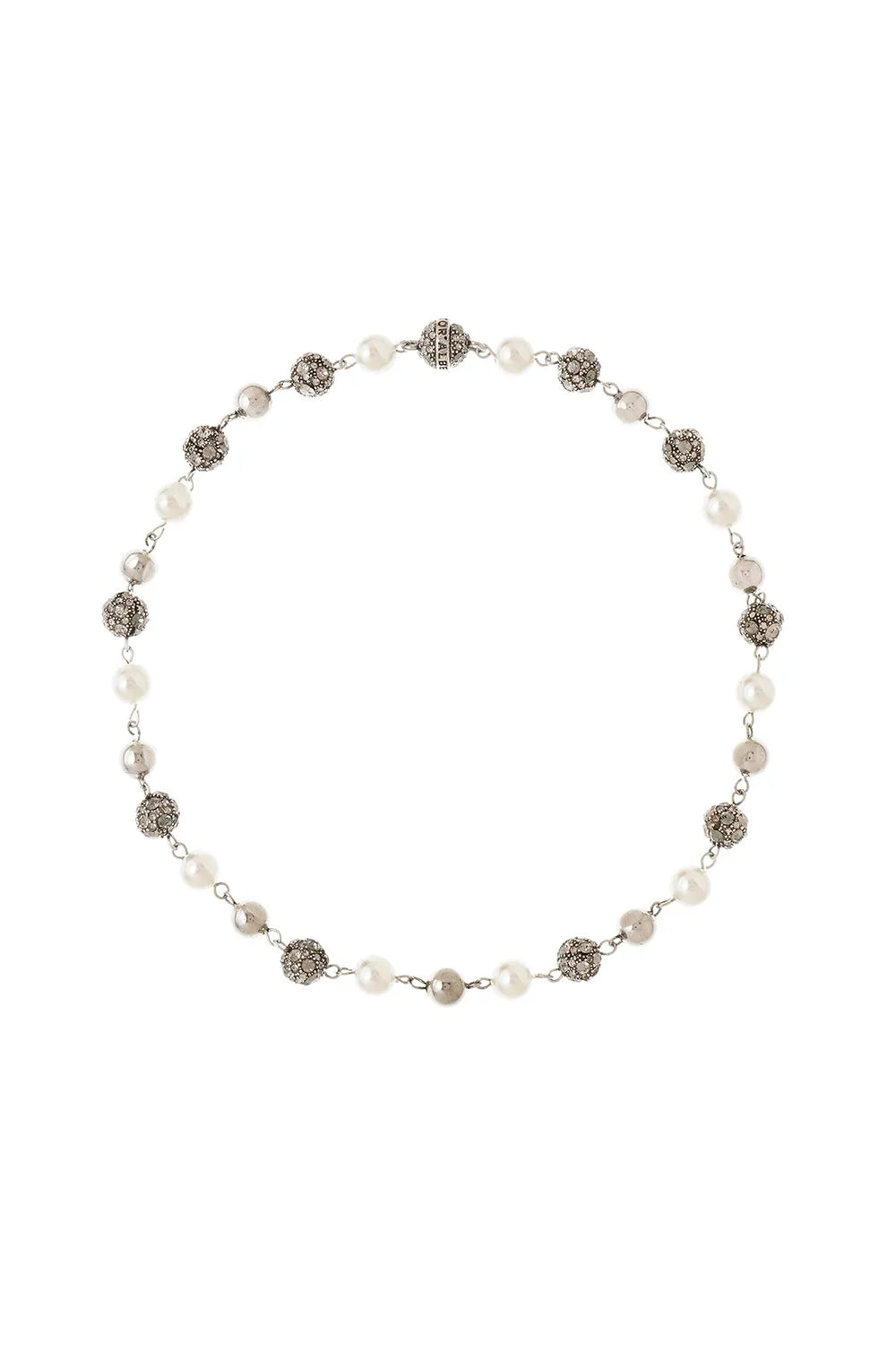 ALMA DUO PEARLS SILVER BOHO CHOKER