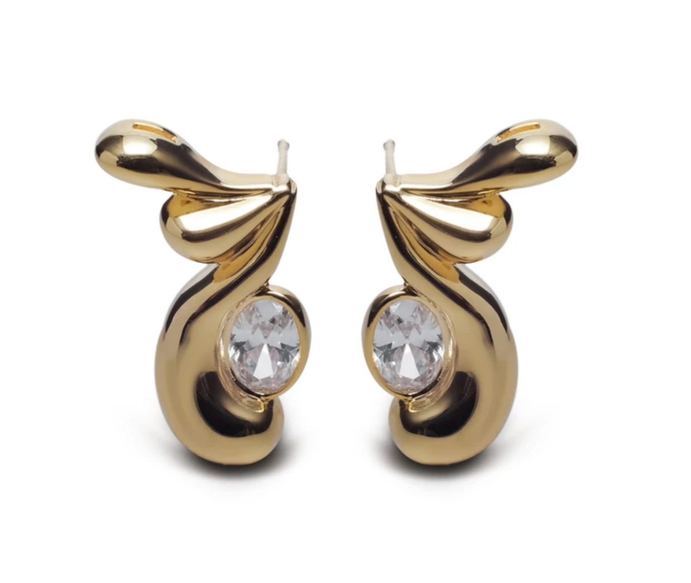 Água Earring Gold Plating
