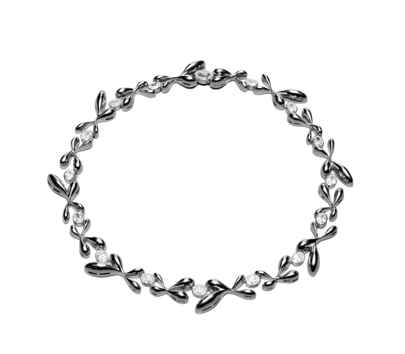 Agua Necklace Rodium Plating