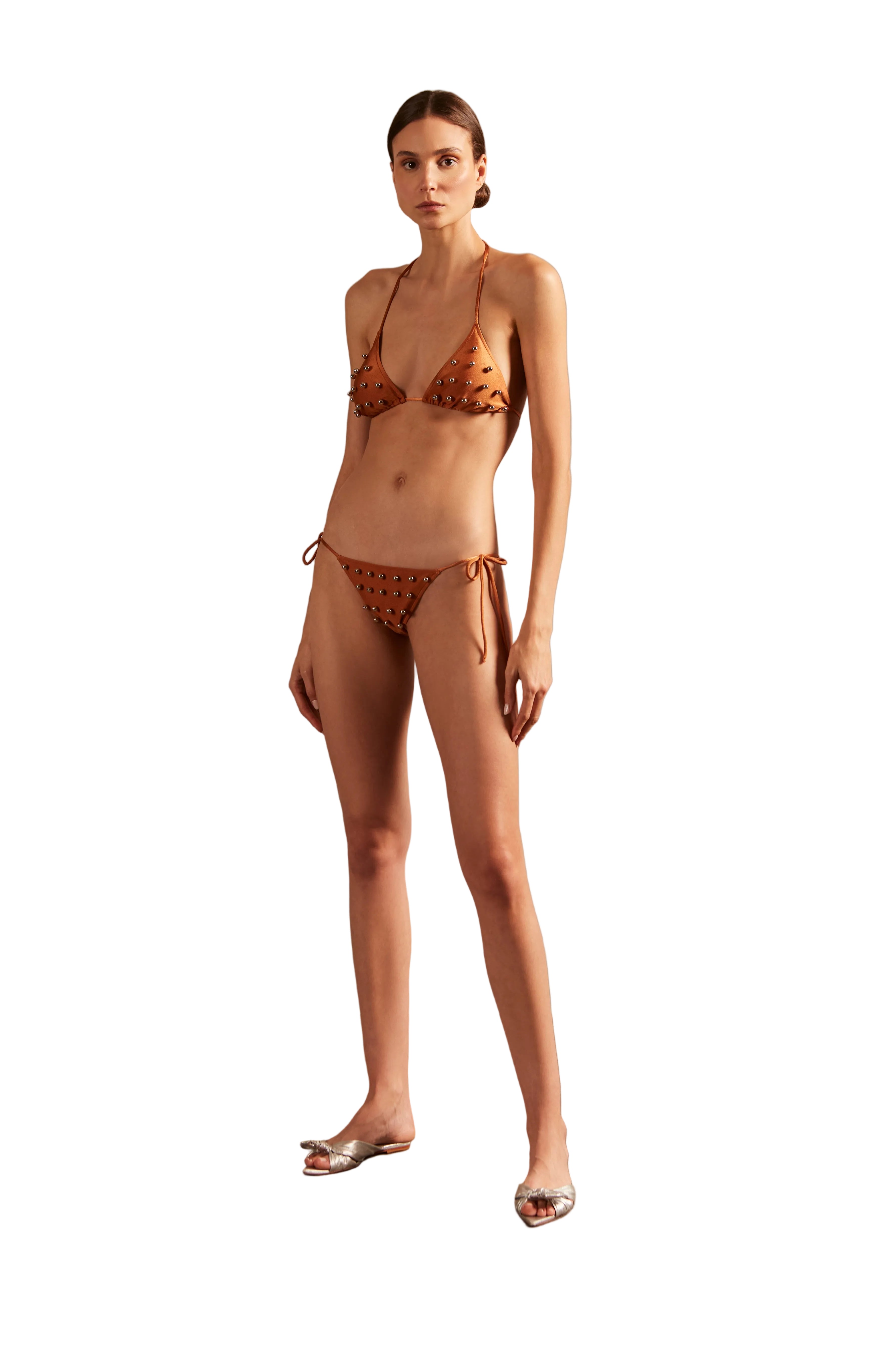 BRANDY & METAL PEARLS TRIANGLE BIKINI