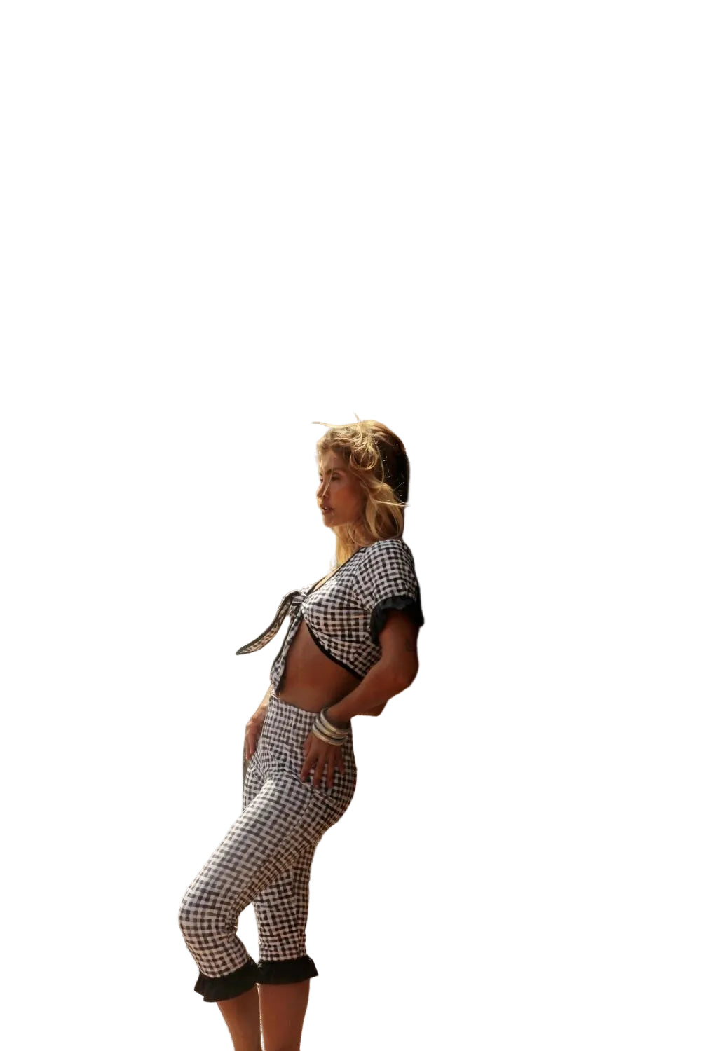 BALEARES PLAID SHIRT & PANTS SET
