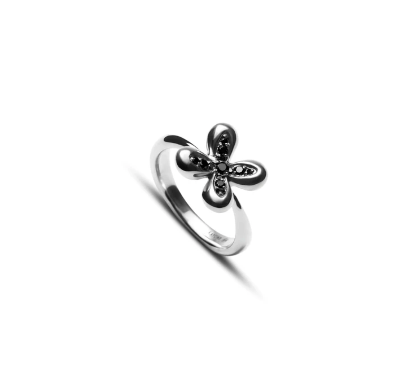 Bloom Ring Black Diamonds