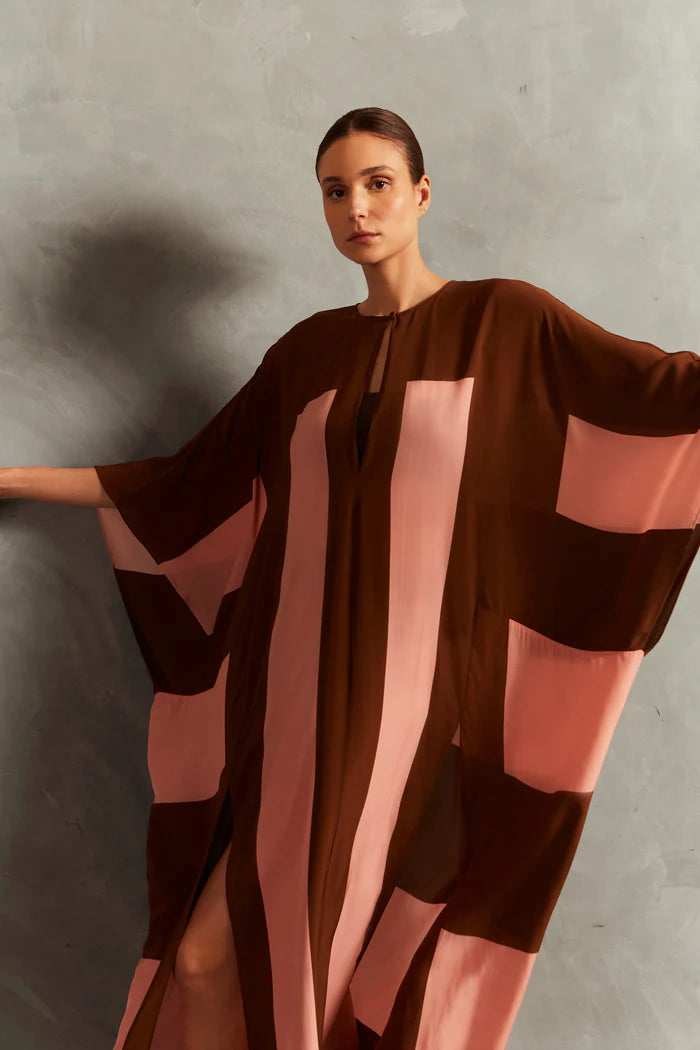 BOLD STRIPES LONG KAFTAN