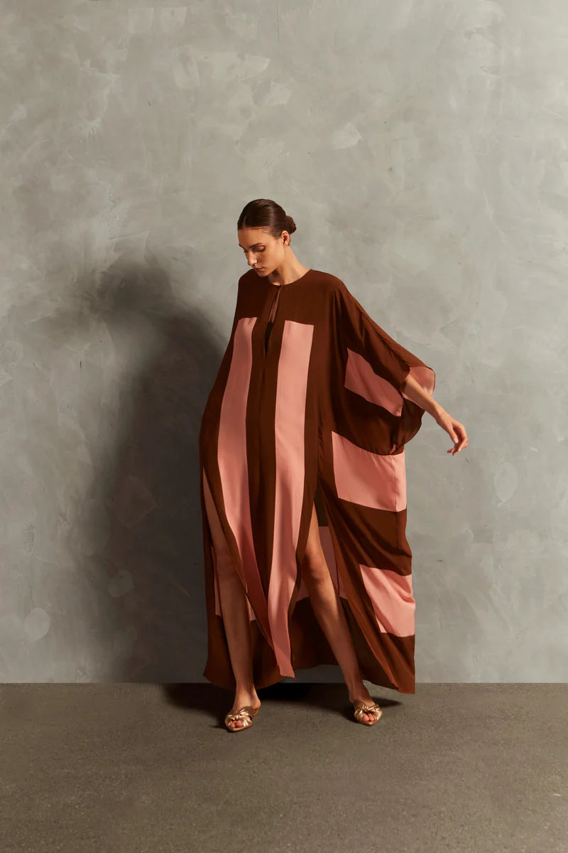 BOLD STRIPES LONG KAFTAN
