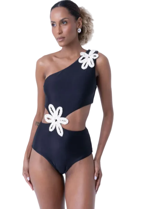BAÑADOR ASIMETRICO CON FLOR