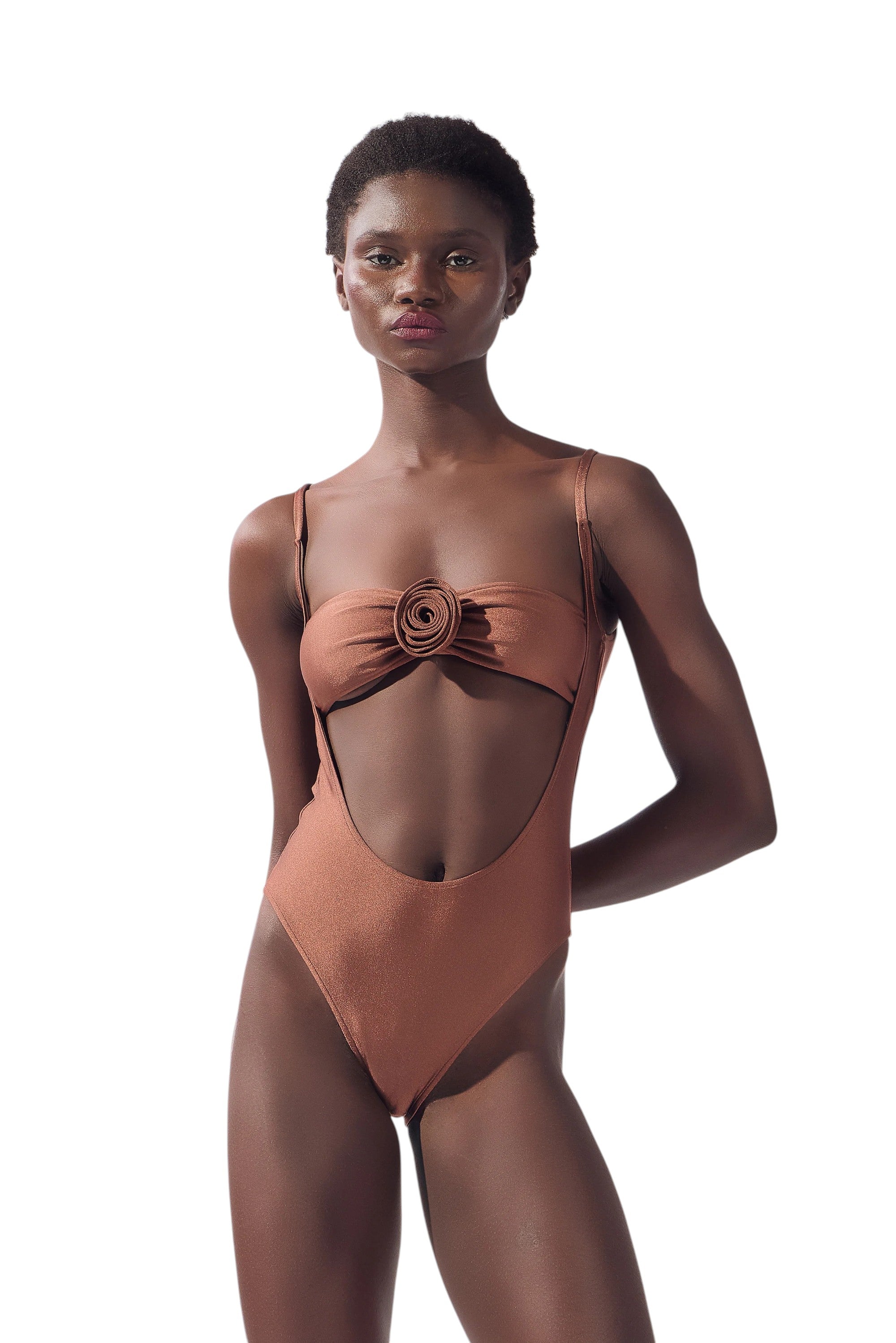 FLOWER APPLIQUÉ SWIMSUIT