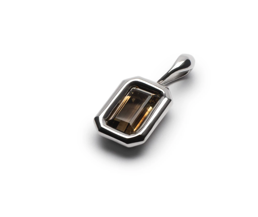 Framed Smoky Quartz Pendant