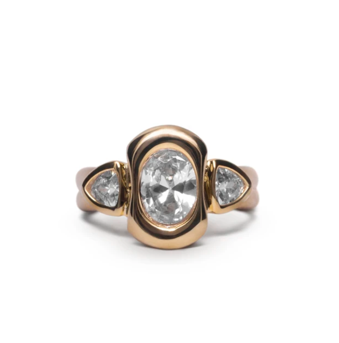 Geometric Frame Ring 18K Gold Plating
