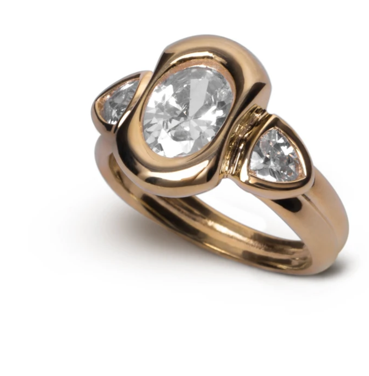 Geometric Frame Ring 18K Gold Plating