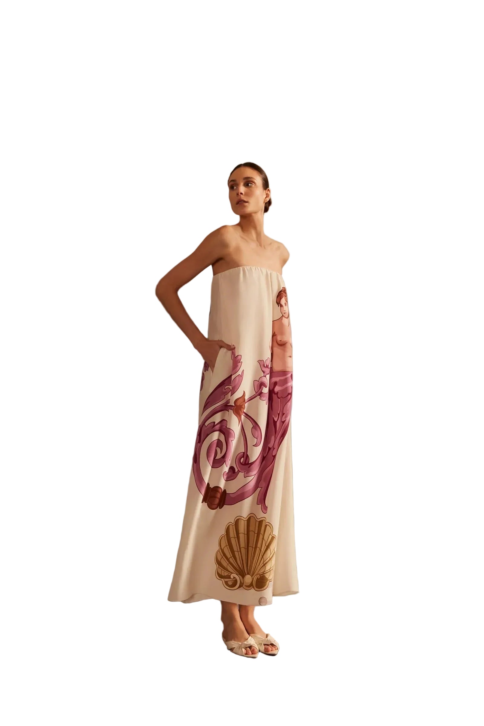 LE SIRENUSE STRAPLESS DRESS