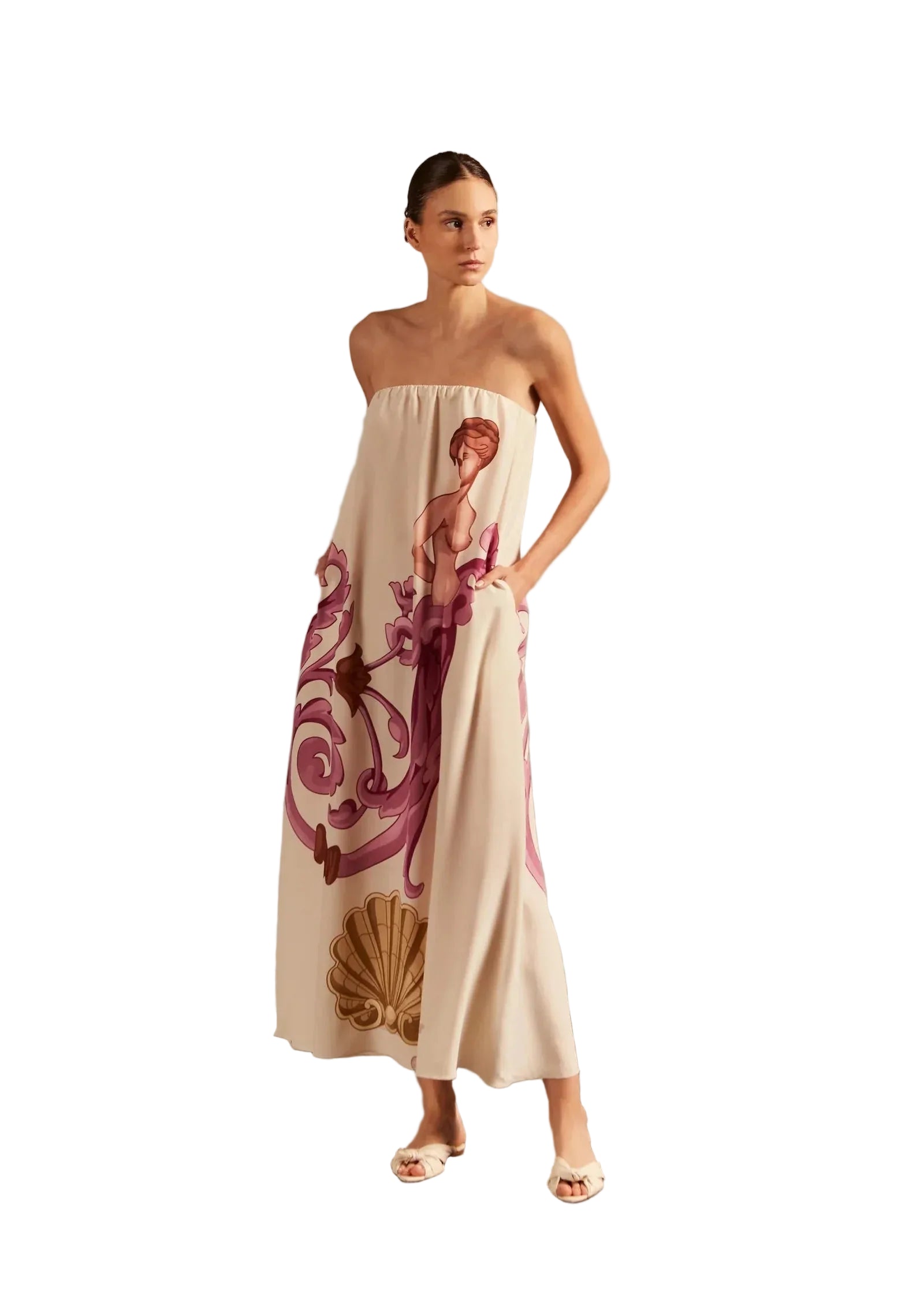 LE SIRENUSE STRAPLESS DRESS