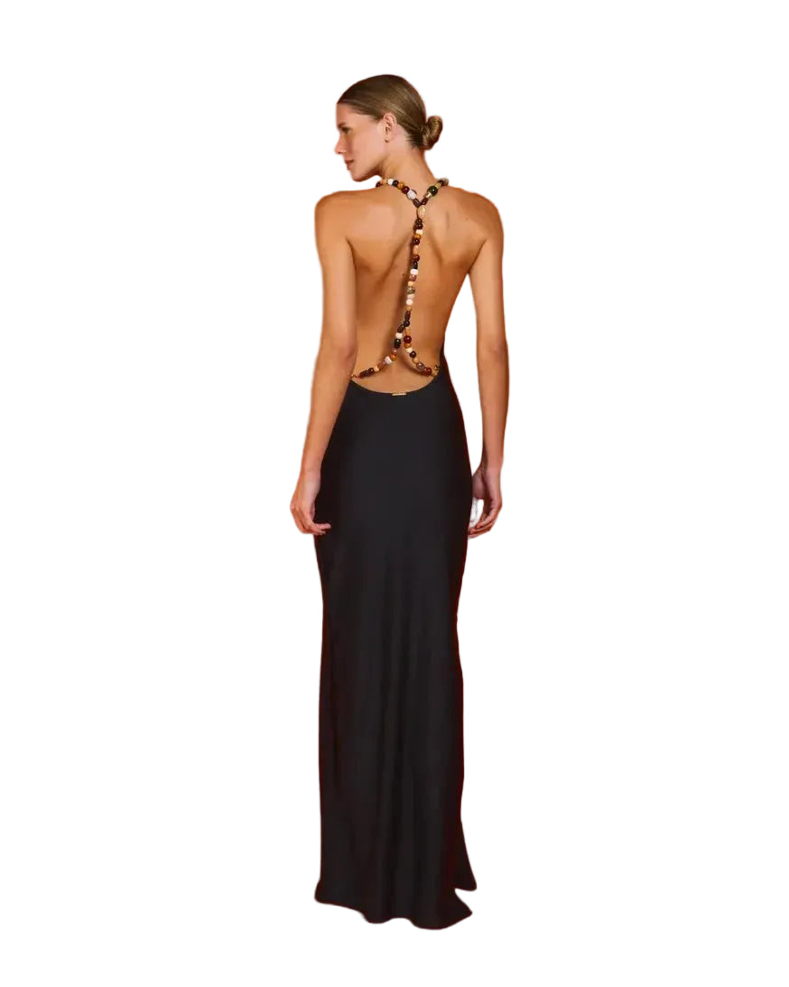 MULTICOLOR BACK CHAINS DRESS
