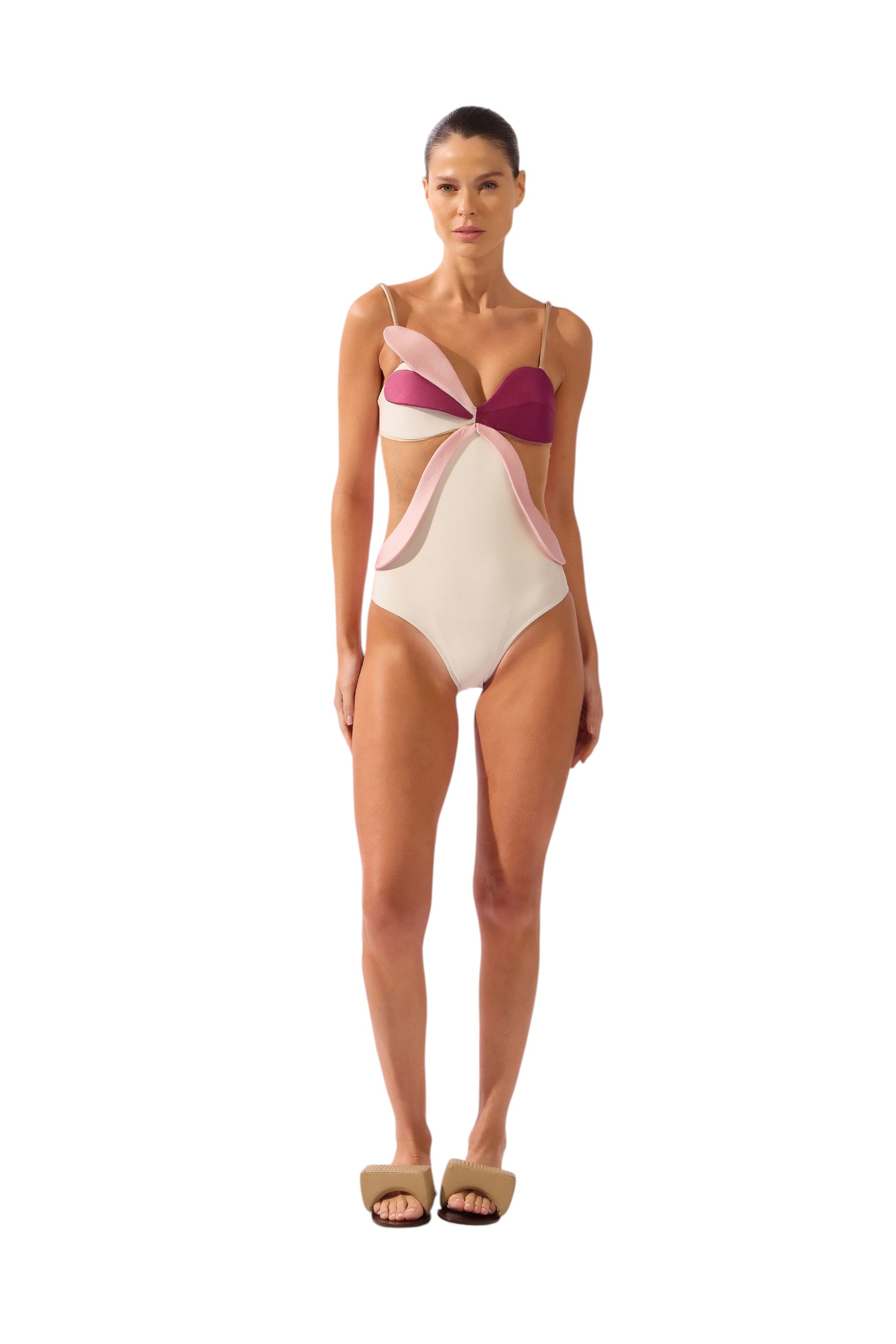 PETAL APPLIQUÉ SWIMSUIT