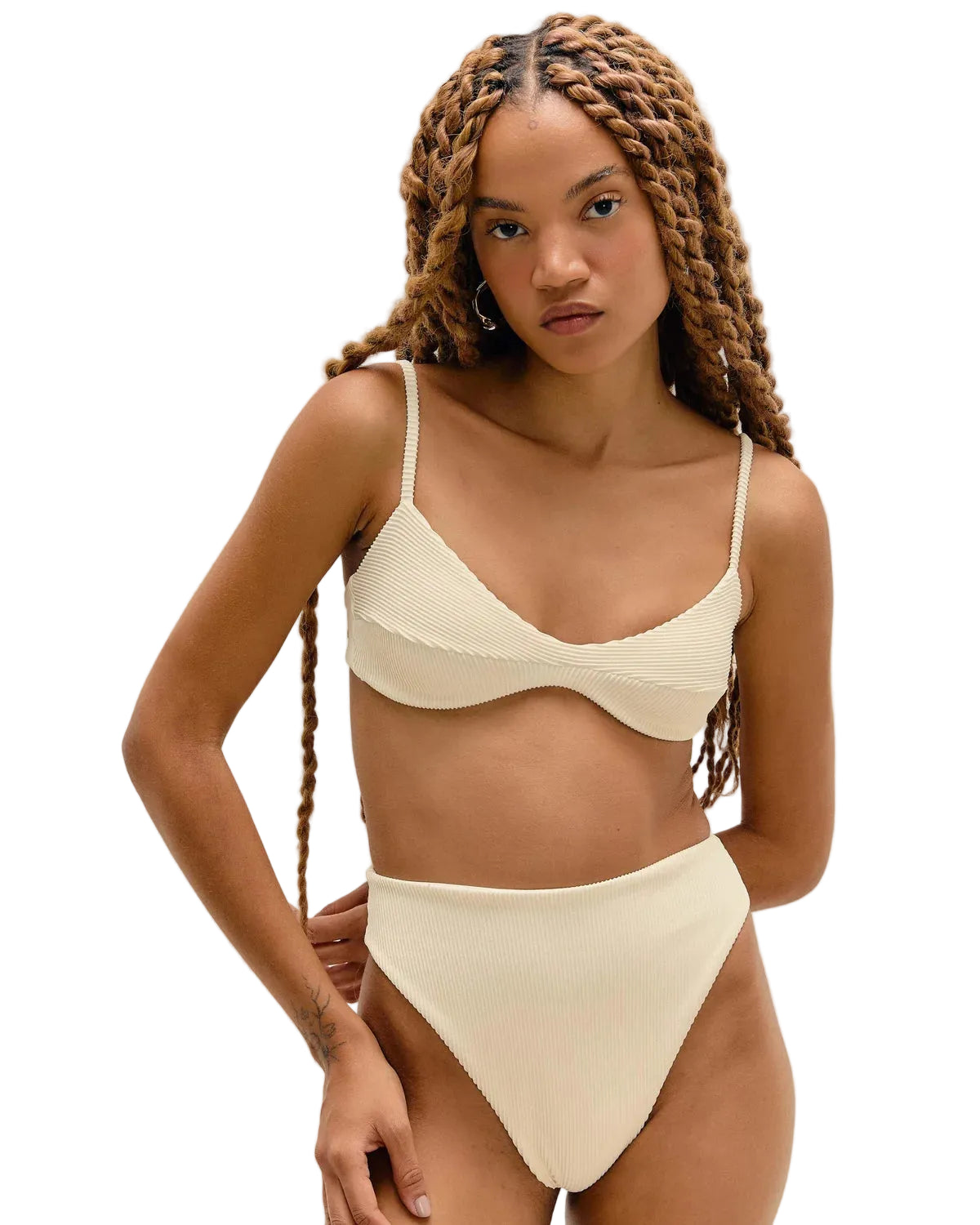 RIBBED AGATHA HOT PANTS BIKINI