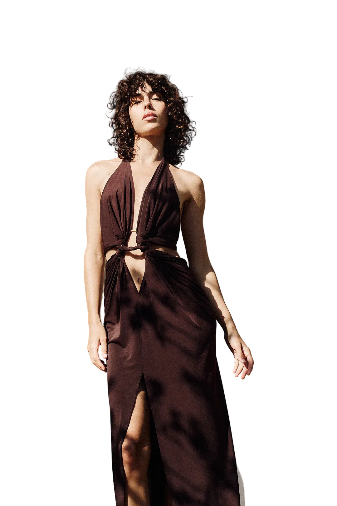 ROASTED COFFEE BOHO DRESS