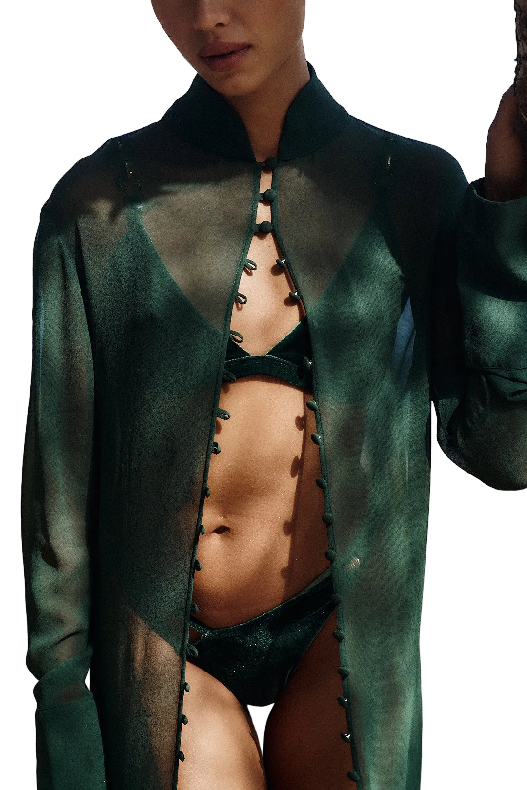 GREEN SOFT KAFTAN