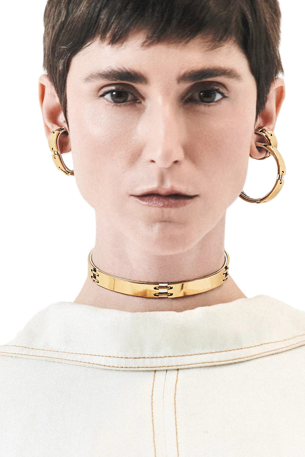 VINTAGE GOLD HOOP EARRINGS IN COLLABORATION WITH HERCHCOVITCH