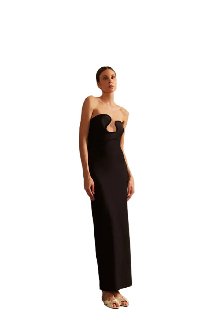 WAVES STRAPLESS DRESS