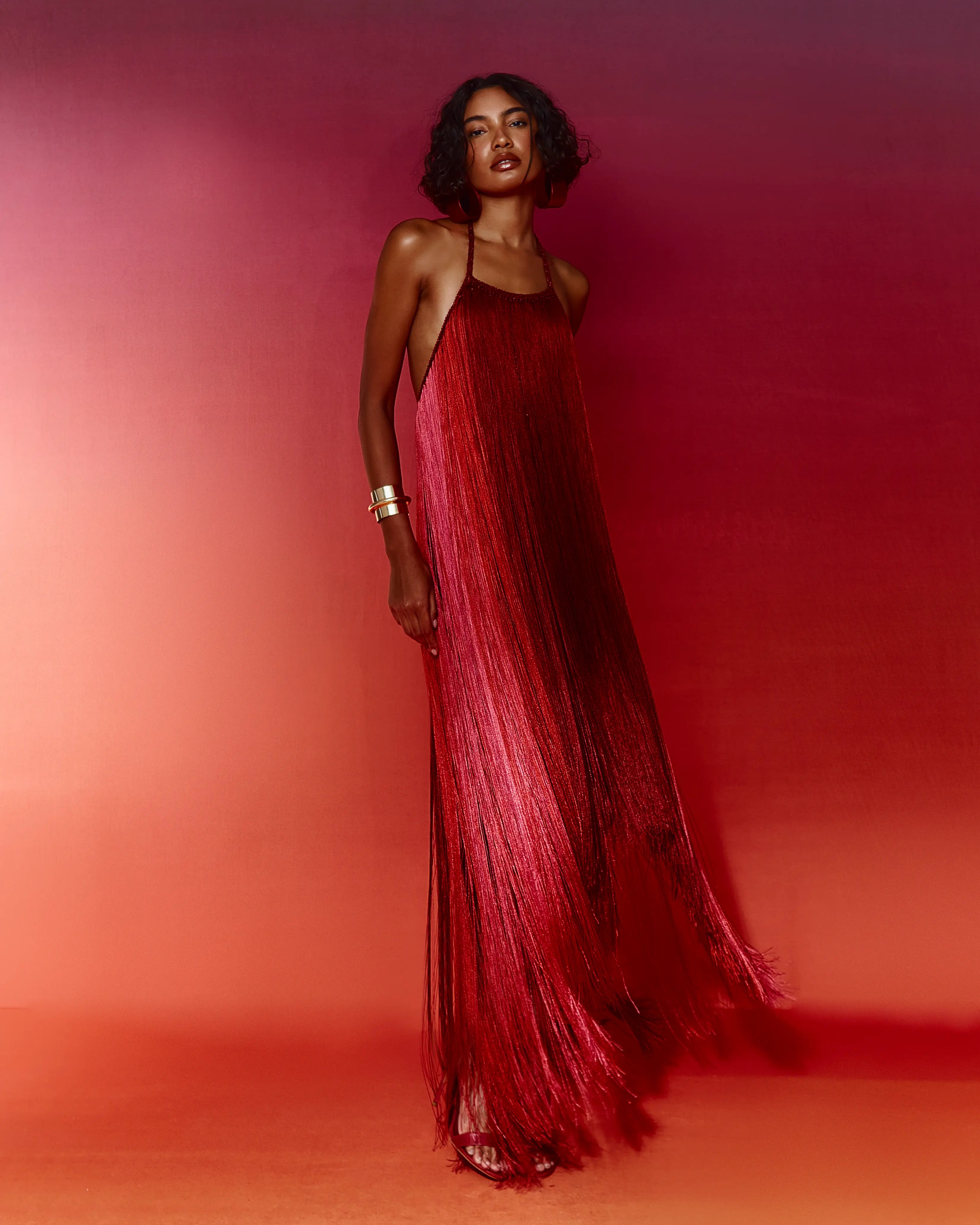 DARK RED PINK UYUNI DRESS