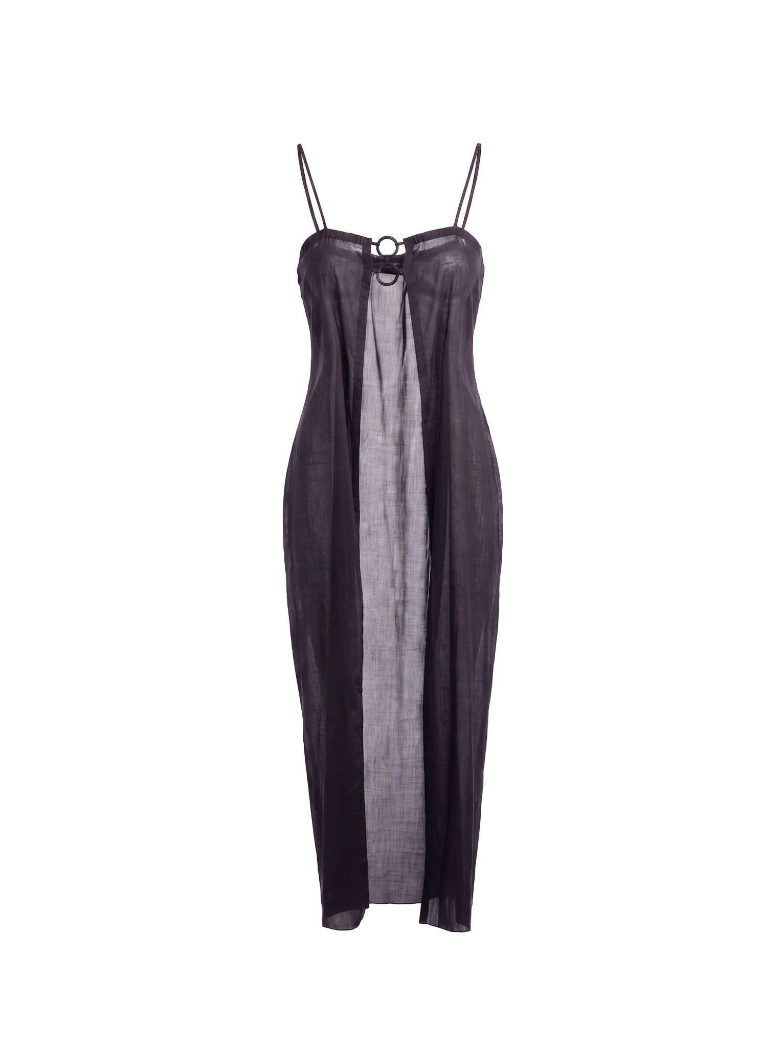 Vestido Largo Atemporal Con Abertura Delanteira
