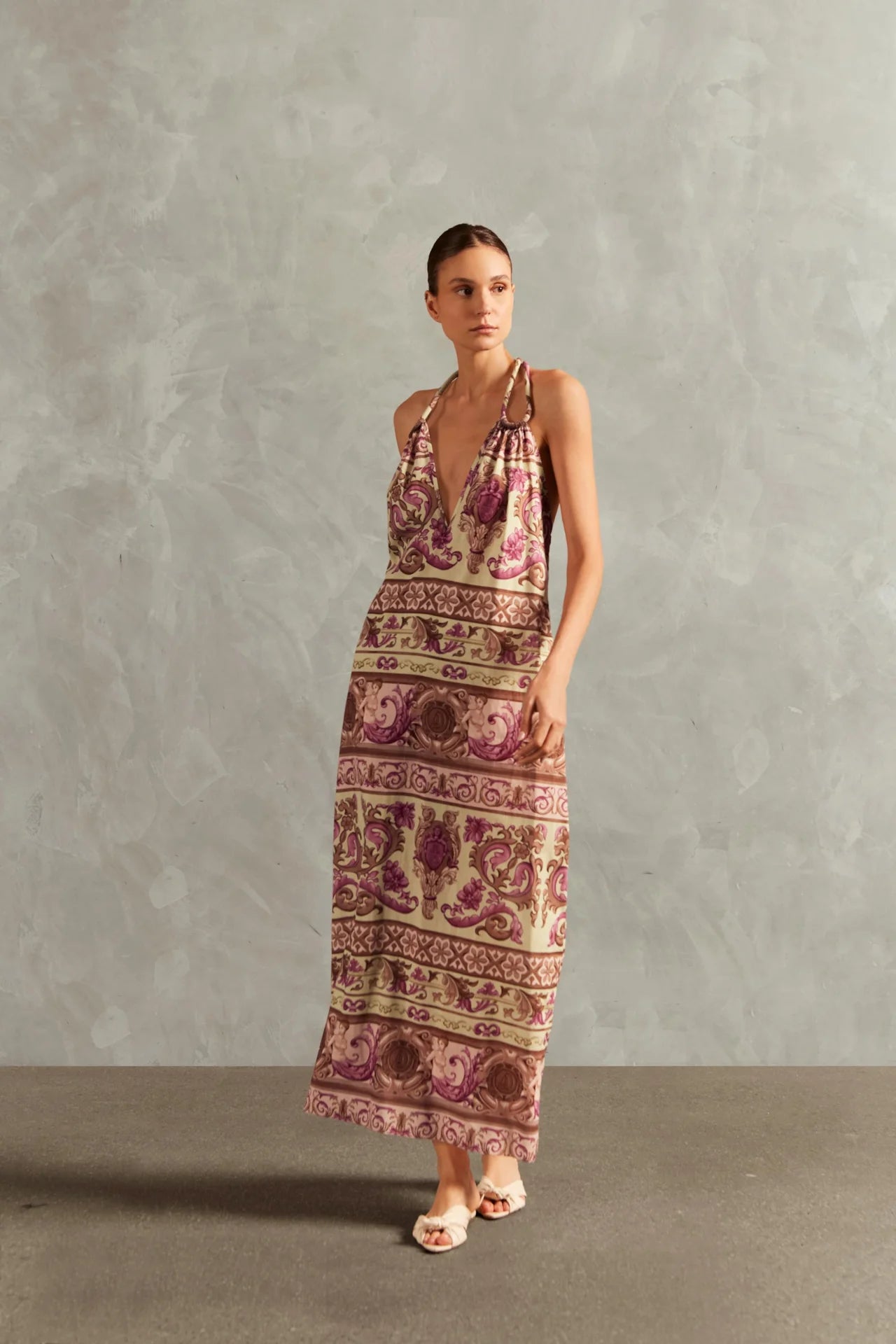 Vintage Cintronelle Long Dress With Straps