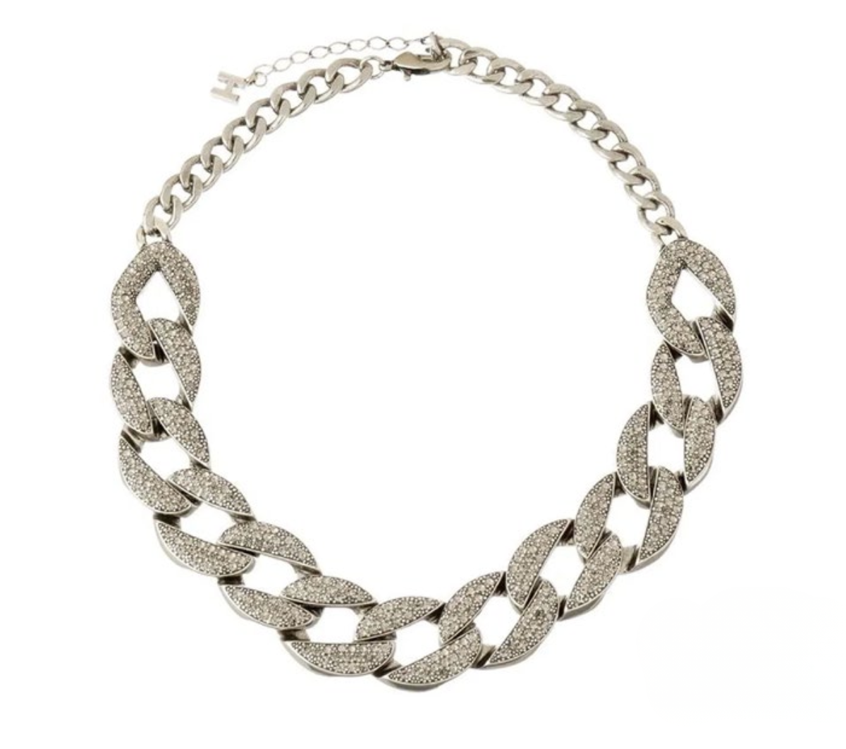 COLAR GRUME STRASS PLATA HÉCTOR