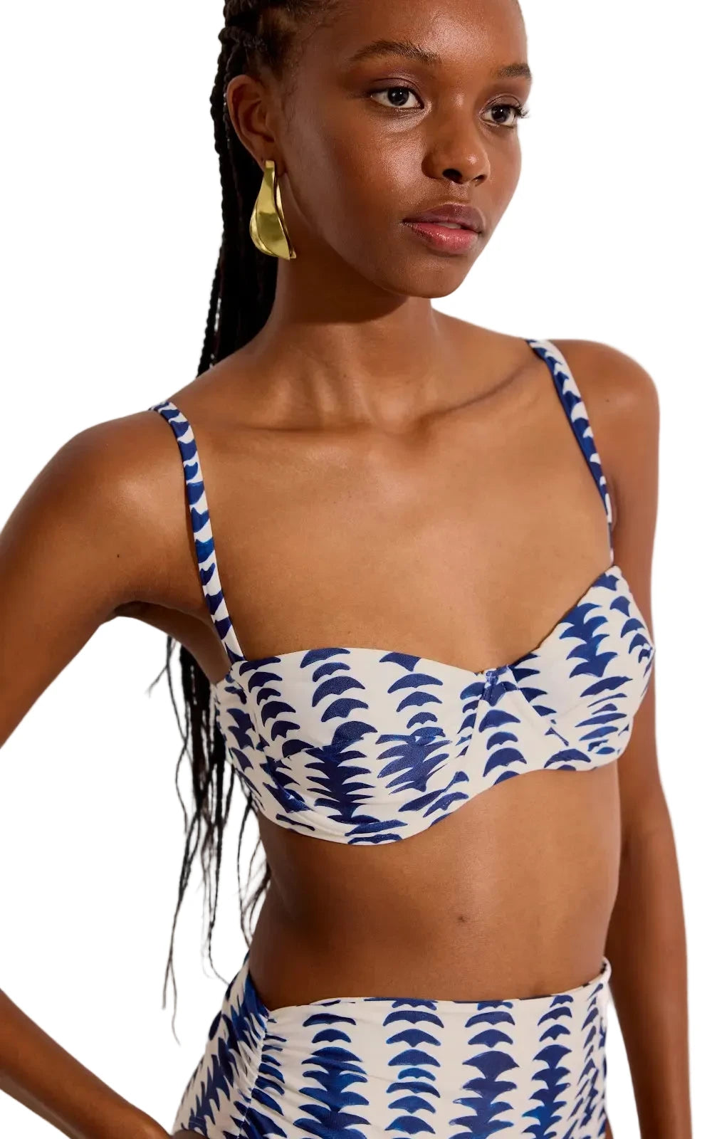 RETRO DEMI CUP MINI DRAPPED BIKINI SET SWALLOW