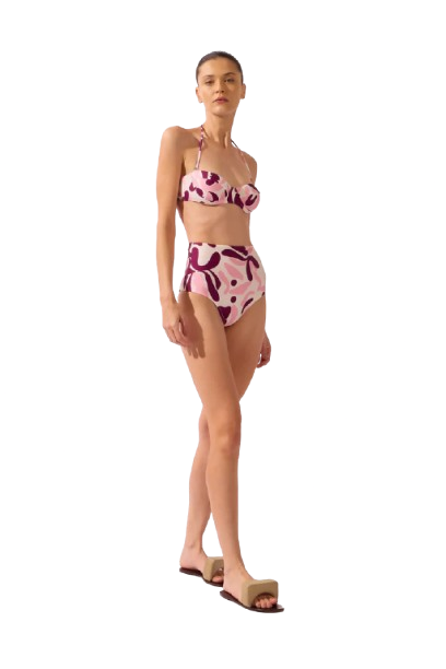 BOLD FLORAL BUSTIER BIKINI