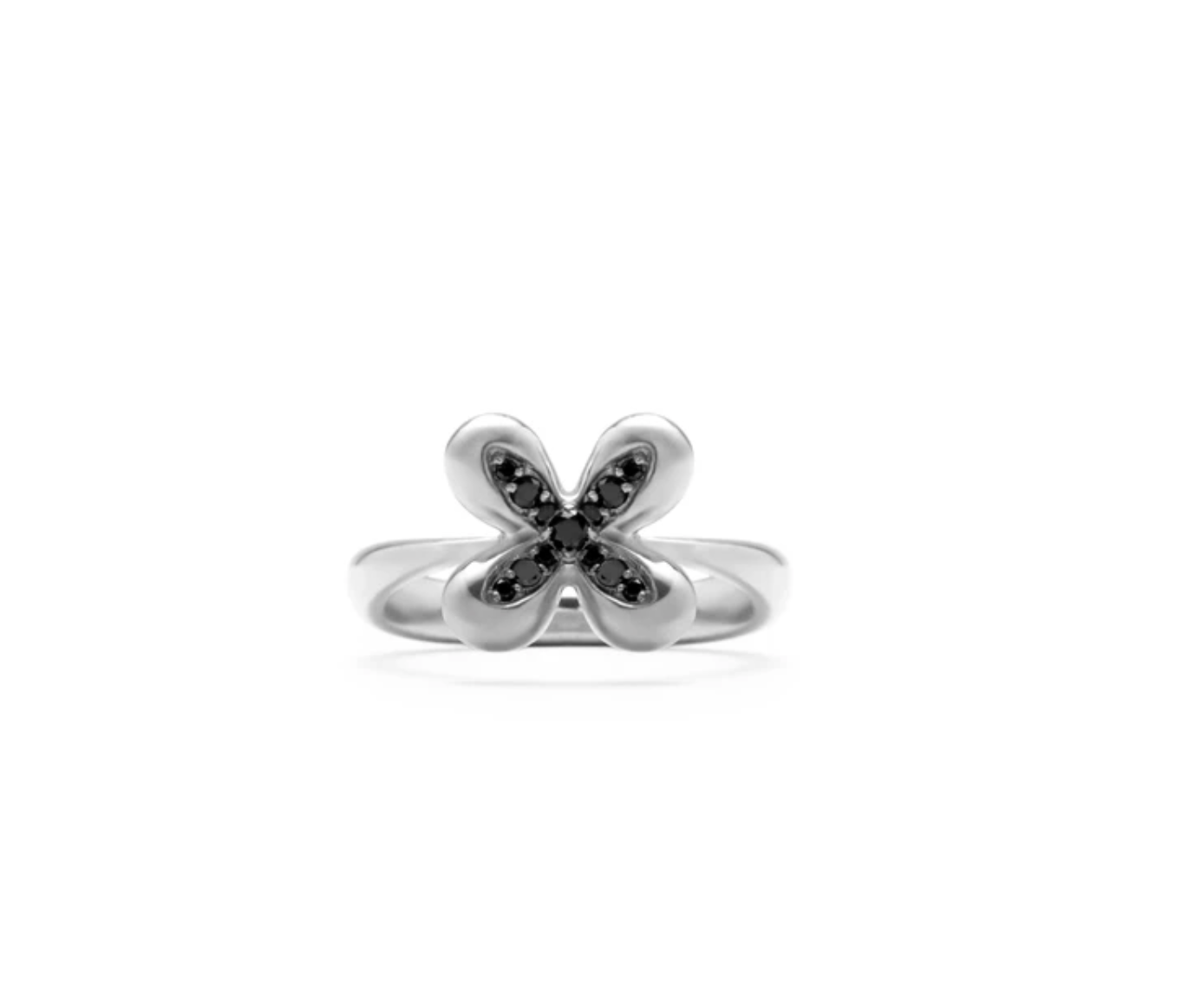Bloom Ring Black Diamonds