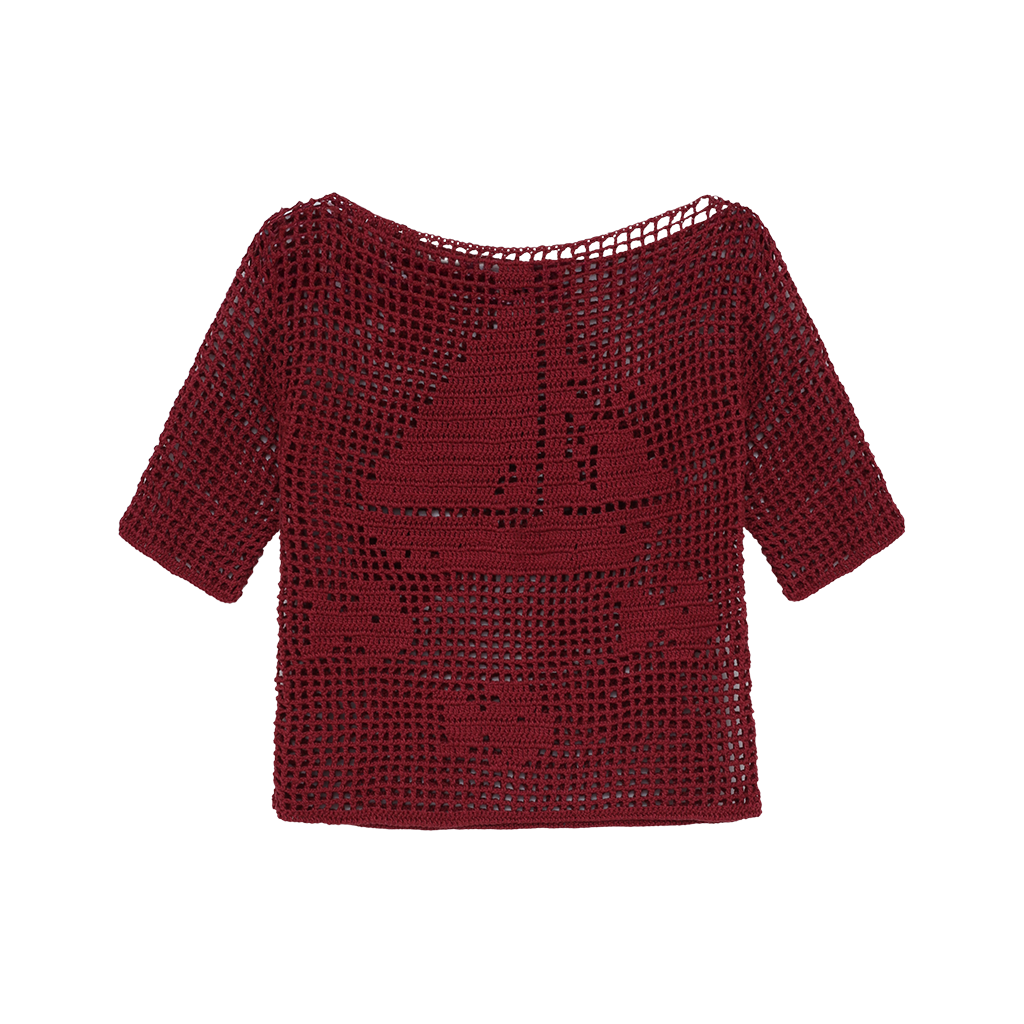 Camiseta croche roja (lê shay)