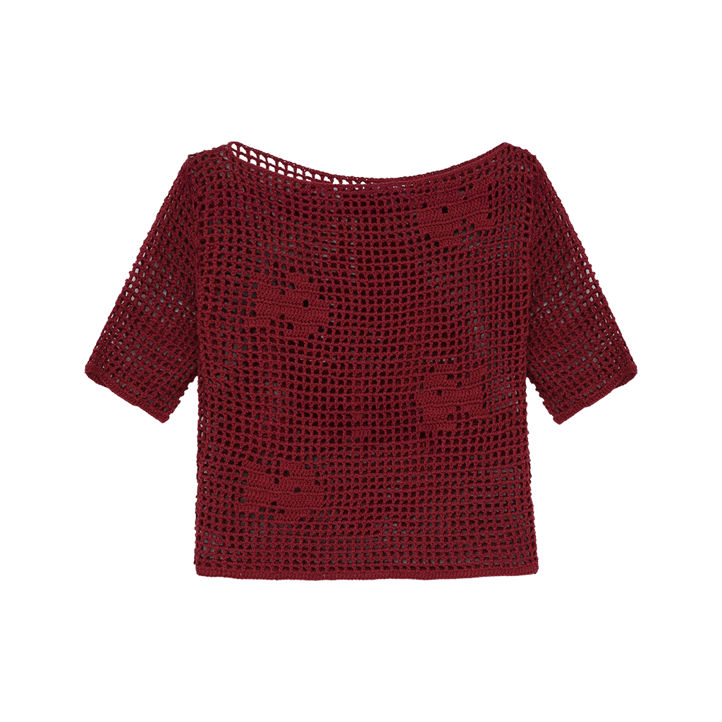 Camiseta croche roja (lê shay)