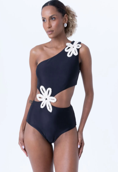 BAÑADOR ASIMETRICO CON FLOR