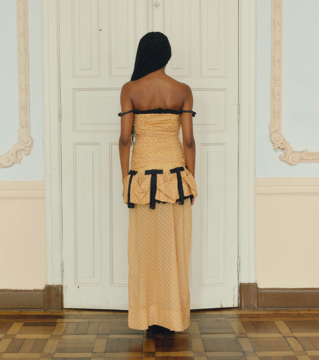 Vestido peplum poá LeShay