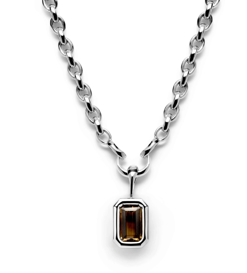Framed Smoky Quartz Pendant
