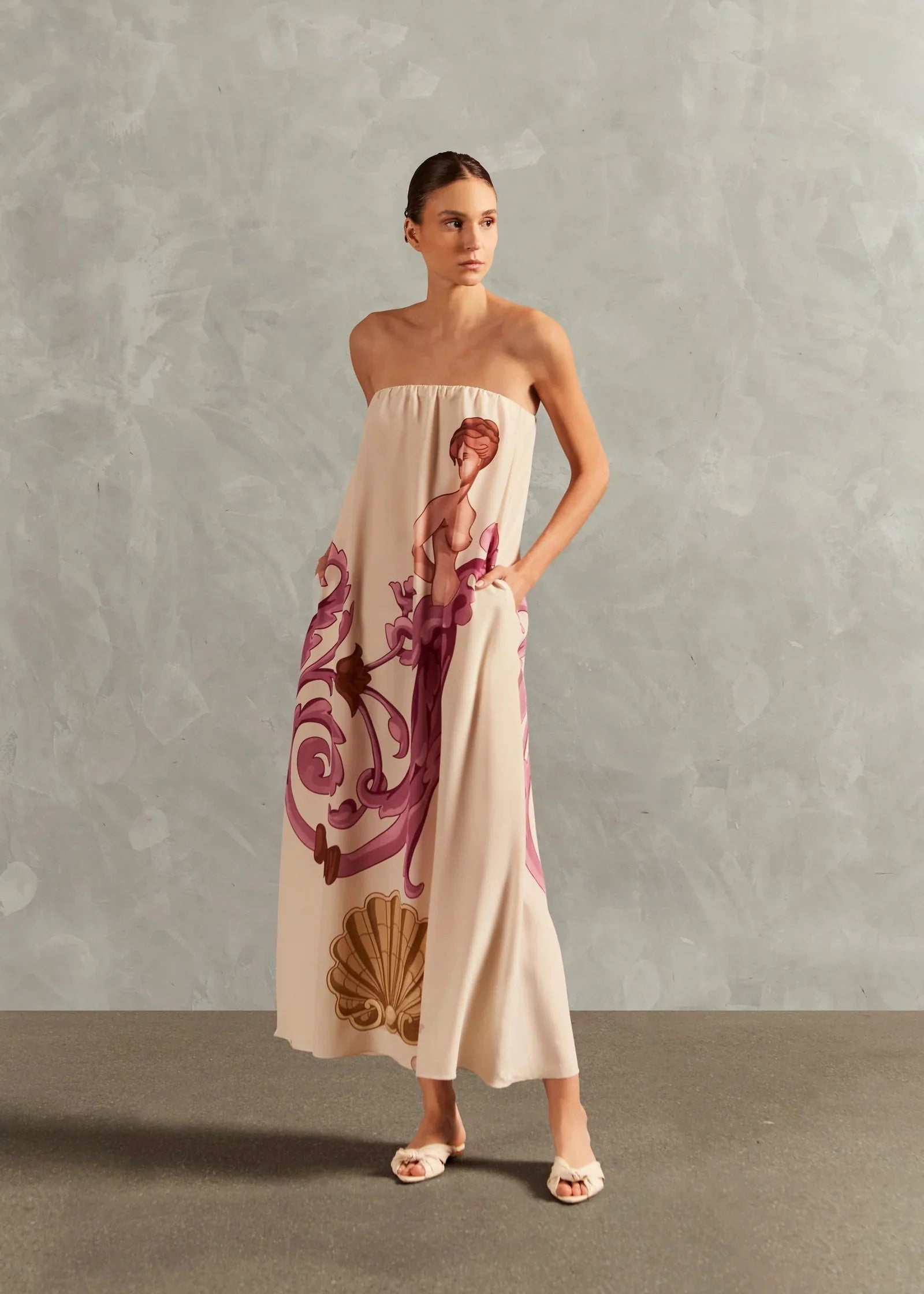 VINTAGE CITRONELLE STRAPLESS MINI DRESS