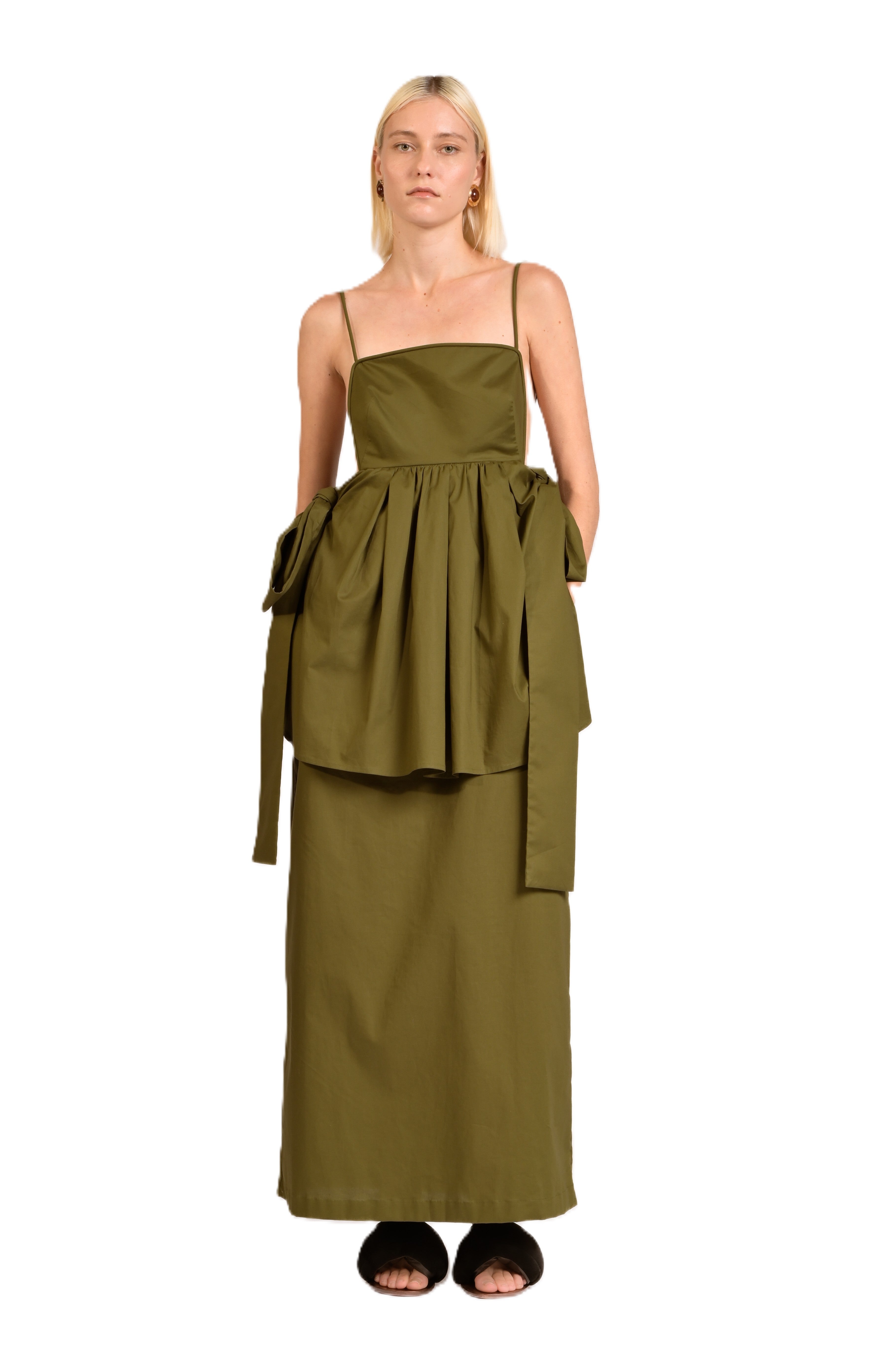 PEPLUM MAXI DRESS