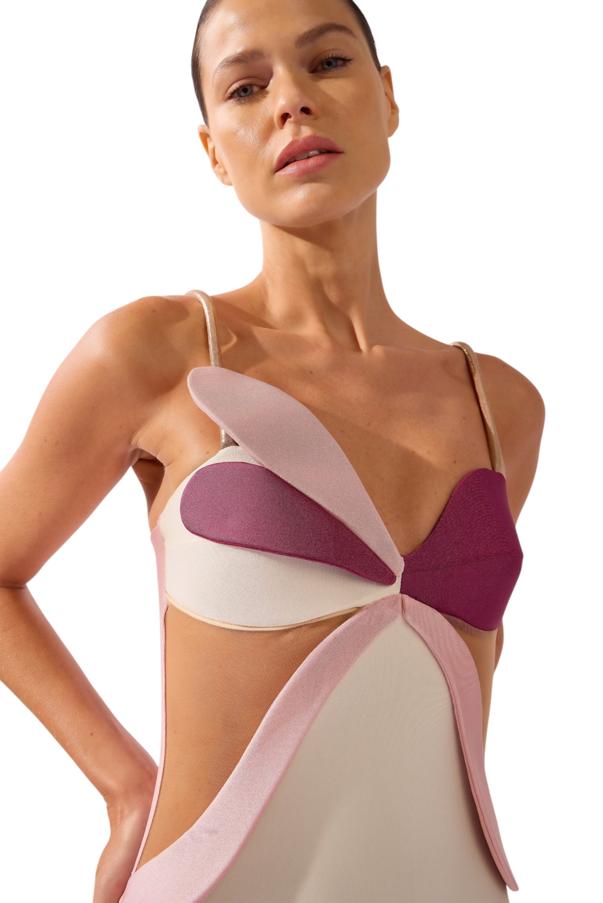 PETAL APPLIQUÉ SWIMSUIT