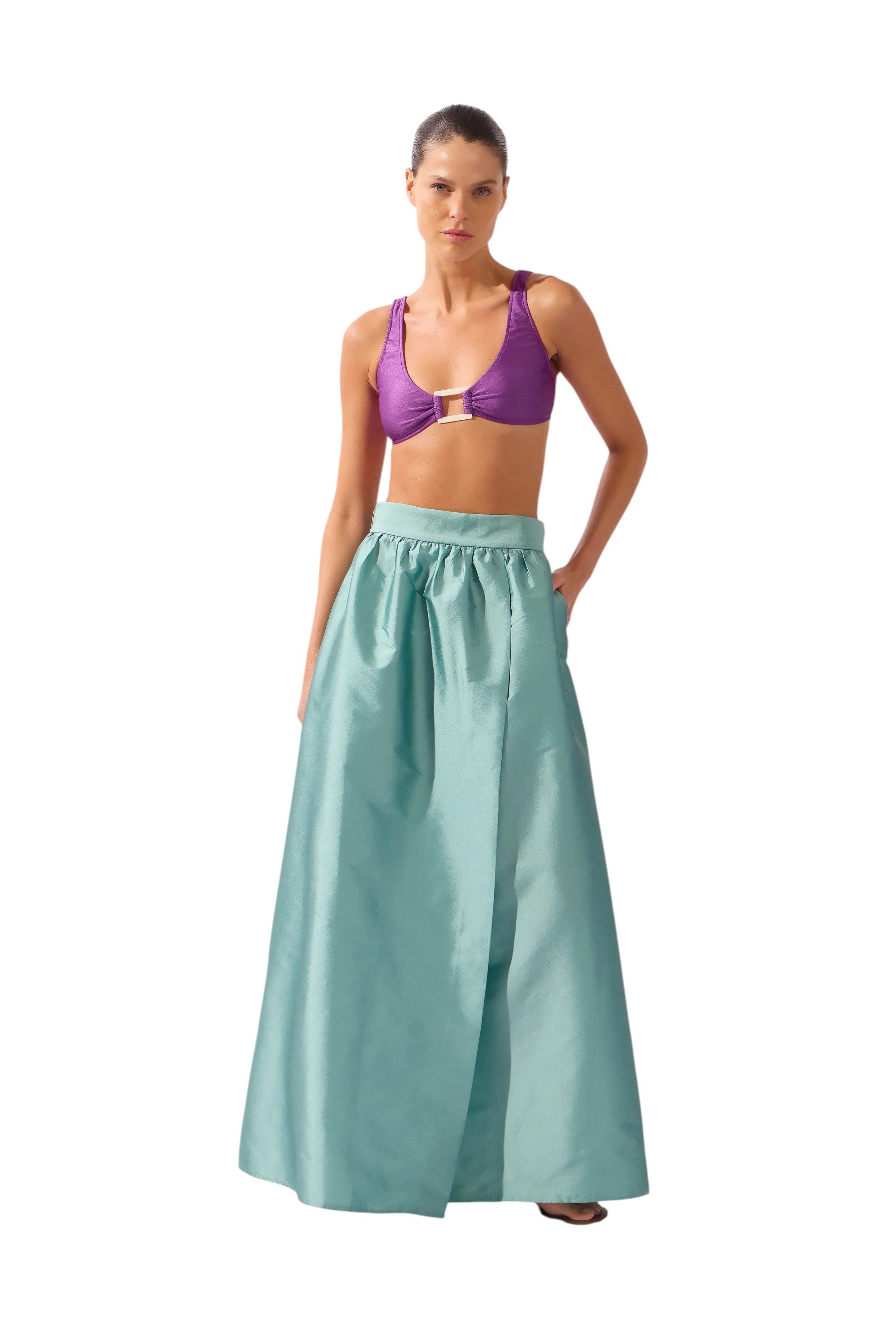 SIDE-SLIT MAXI SKIRT