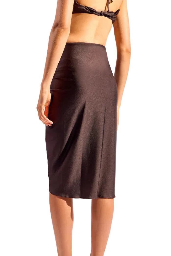 TIMELESS RUCHED MIDI SKIRT
