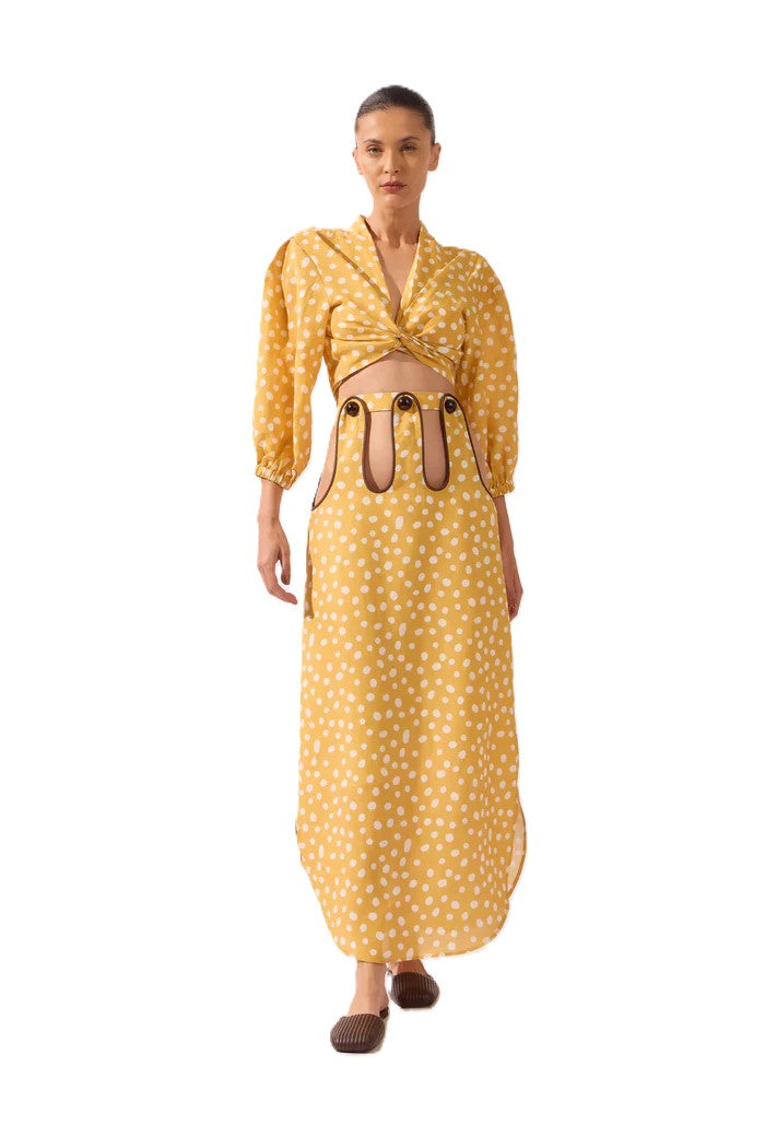 CUT-OUT MAXI SKIRT