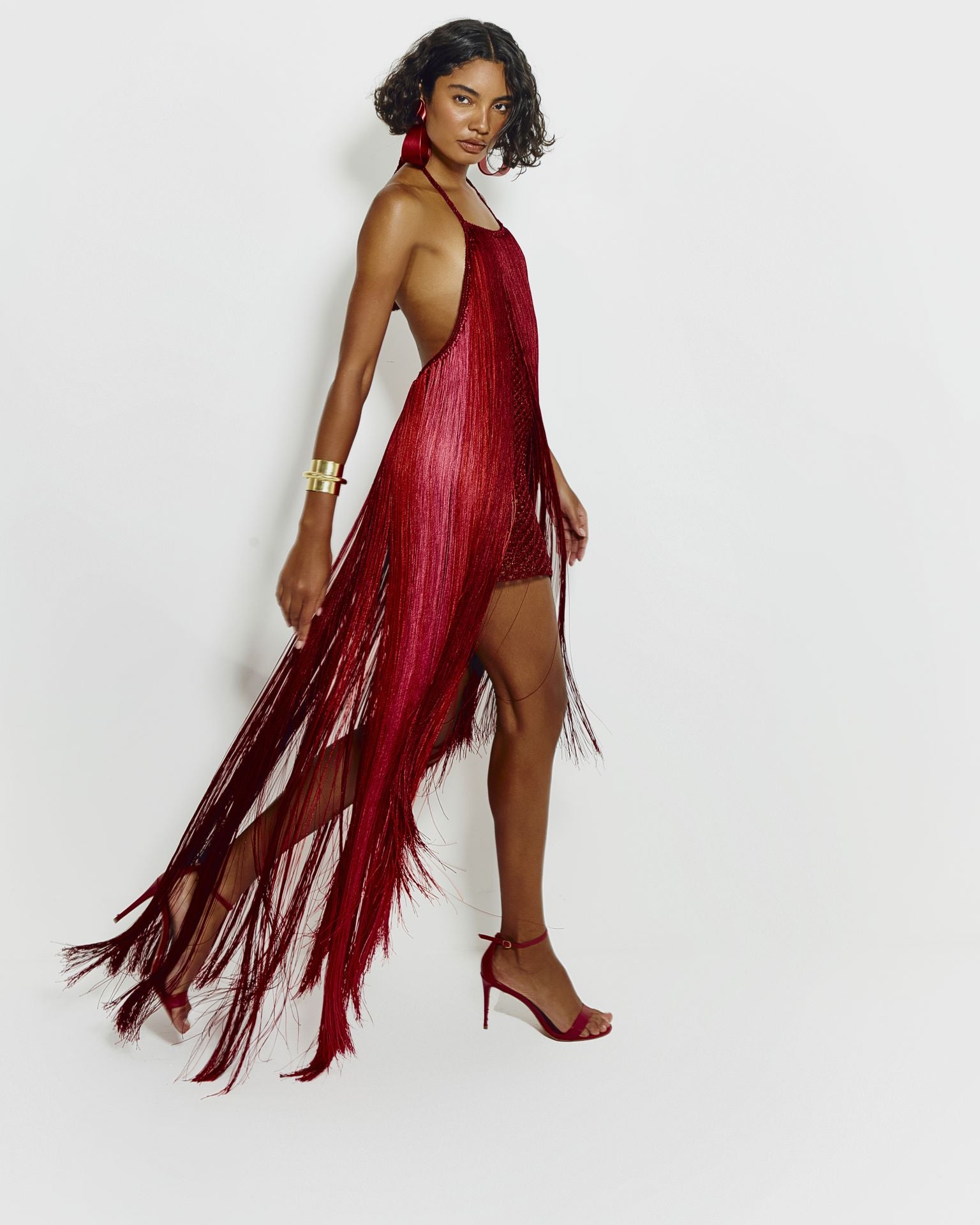 VESTIDO UYUNI ROSA ROJO OSCURO